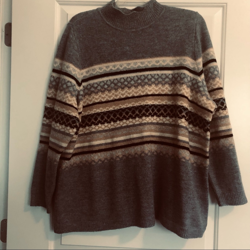 CJ Banks Grey Sweater